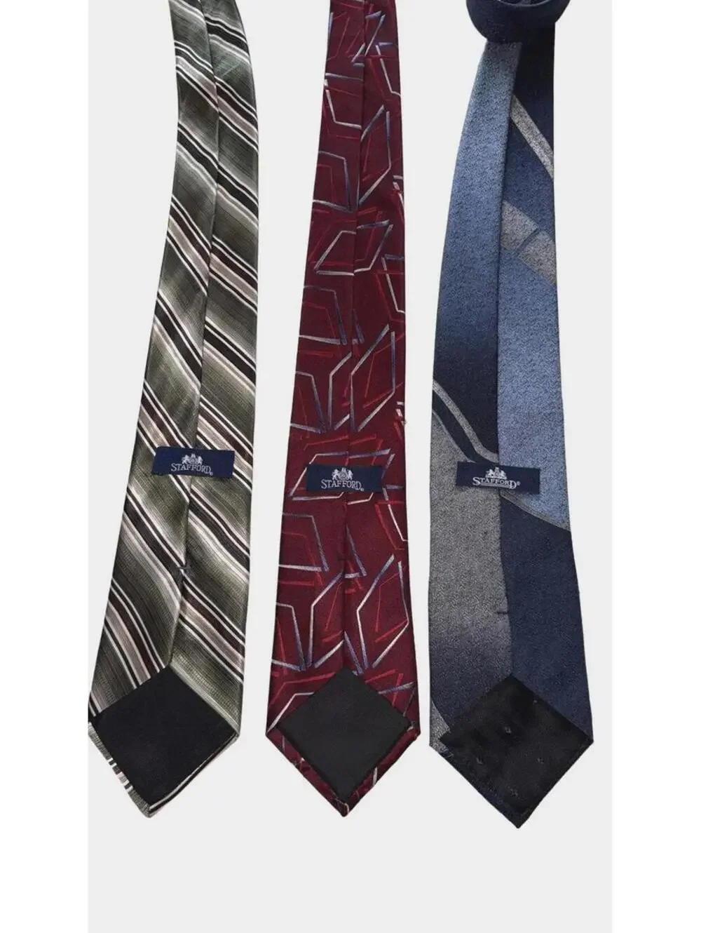 Three 100% Silk -Stafford- Neckties